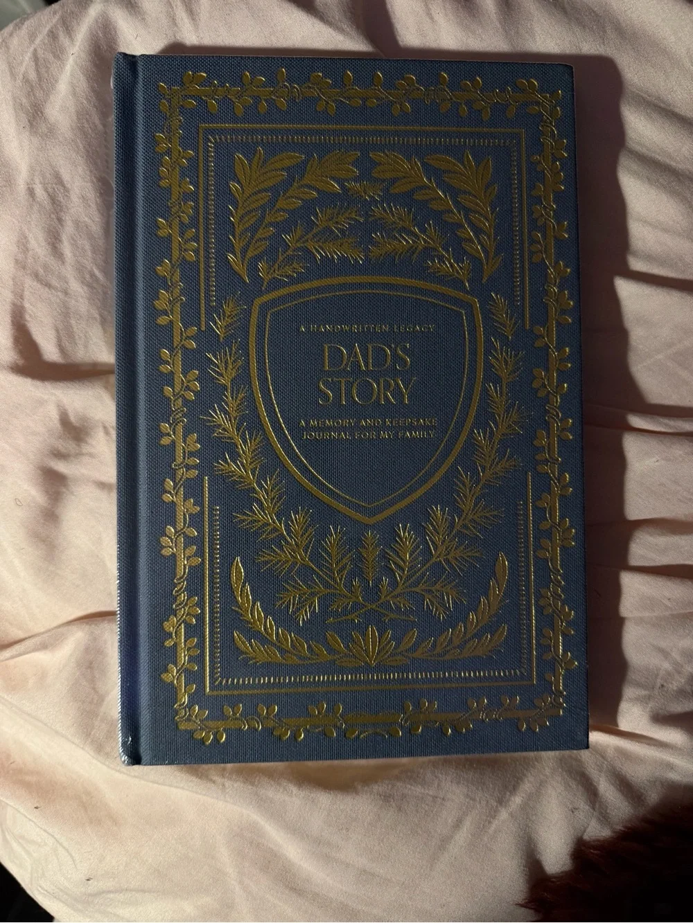 New Dad's Story Keepsake Memory Journal - Navy Blue with Gold Foil